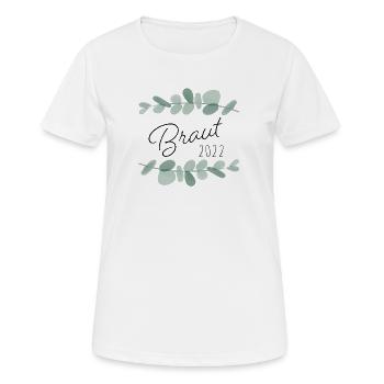 Braut 2022 Eukalyptus - Frauen T-Shirt atmungsaktiv - Weiß - Vorne - AI Model Female 172 dark (172cm)