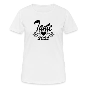 Tante 2022 - Werdende Tante - Tante werden - Frauen T-Shirt atmungsaktiv - Weiß - Vorne - AI Model Female 172 dark (172cm)