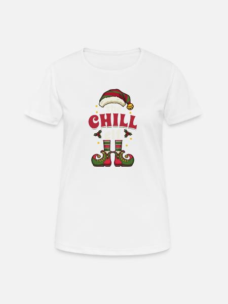 Chill Elf Wichtel Weihnachten - Frauen T-Shirt atmungsaktiv - Weiß