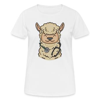 Vétérinaire Animal Vétérinaire Médecine Cadeau - T-shirt respirant Femme - blanc - Devant - AI Model Female 172 dark (172cm)