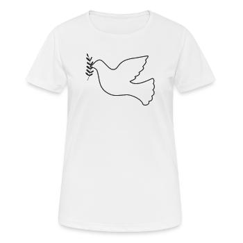 Dove of peace with branch - Women's Breathable T-Shirt - white - Front - AI Model Female 172 dark (172cm)