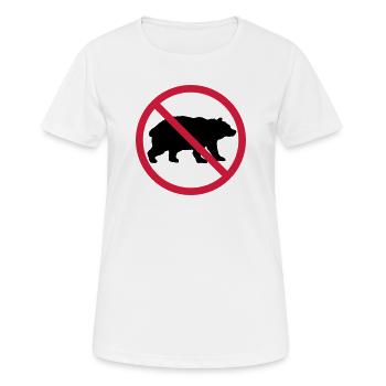 Bear Forbidden Shield - Women's Breathable T-Shirt - white - Front - AI Model Female 172 dark (172cm)