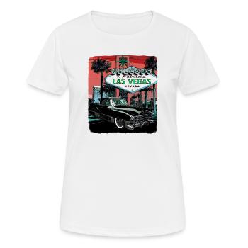 Las Vegas - Frauen T-Shirt atmungsaktiv - Weiß - Vorne - AI Model Female 172 dark (172cm)