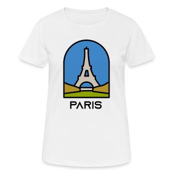 Paris - Frauen T-Shirt atmungsaktiv - Weiß - Vorne - AI Model Female 172 dark (172cm)