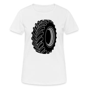 Autoreifen Schwertransport - Frauen T-Shirt atmungsaktiv - Weiß - Vorne - AI Model Female 172 dark (172cm)