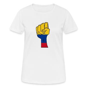 Colombie - T-shirt respirant Femme - blanc - Devant - AI Model Female 172 dark (172cm)