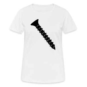 Schraube - Frauen T-Shirt atmungsaktiv - Weiß - Vorne - AI Model Female 172 dark (172cm)