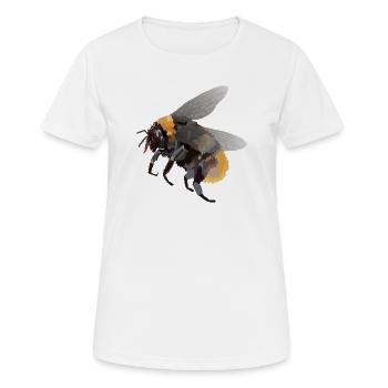 Heike, le bourdon - T-shirt respirant Femme - blanc - Devant - AI Model Female 172 dark (172cm)