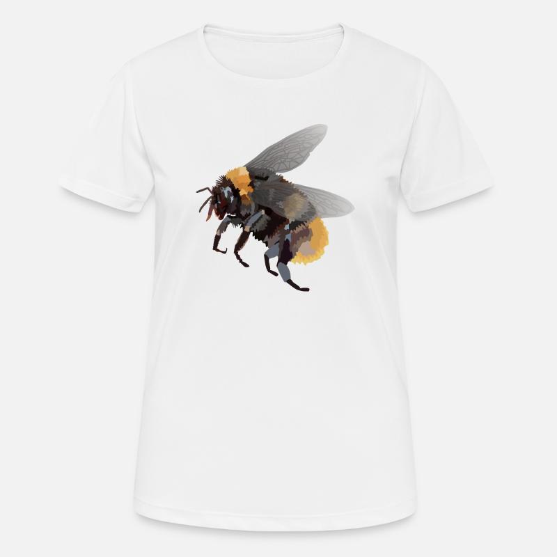 Heike, the bumblebee - Women's Breathable T-Shirt - white