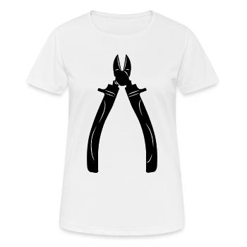 Pinces de coupe - T-shirt respirant Femme - blanc - Devant - AI Model Female 172 dark (172cm)
