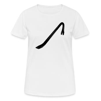Pied-de-biche un pied-de-biche - T-shirt respirant Femme - blanc - Devant - AI Model Female 172 dark (172cm)