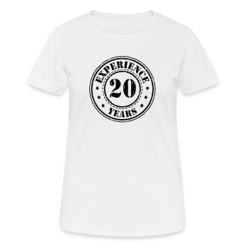 20 Geburtstag 20 Jahre Erfahrung - Frauen T-Shirt atmungsaktiv - Weiß - Vorne - AI Model Female 172 dark (172cm)