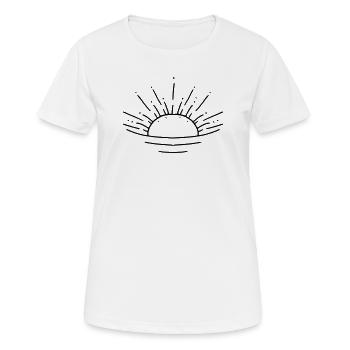 Lever du soleil - T-shirt respirant Femme - blanc - Devant - AI Model Female 172 dark (172cm)