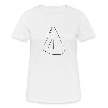 Segelschiff - Frauen T-Shirt atmungsaktiv - Weiß - Vorne - AI Model Female 172 dark (172cm)