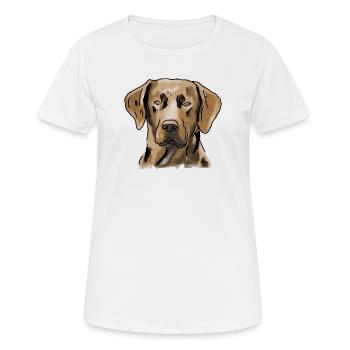 Labrador - T-shirt respirant Femme - blanc - Devant - AI Model Female 172 dark (172cm)
