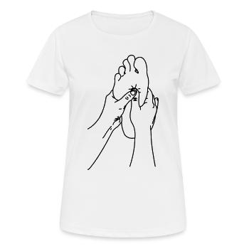 massage shiatsu - T-shirt respirant Femme - blanc - Devant - AI Model Female 172 dark (172cm)