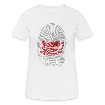 Coffee drinker coffee coffee lover coffee cup - Women's Breathable T-Shirt - white - Front - AI Model Female 172 dark (172cm)