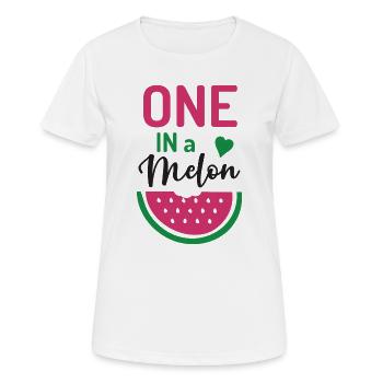 Eins in einer Melone - Frauen T-Shirt atmungsaktiv - Weiß - Vorne - AI Model Female 172 dark (172cm)