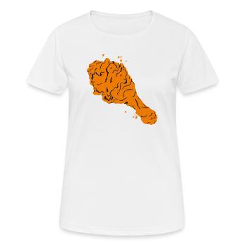 gebratenes Hühnchen - Frauen T-Shirt atmungsaktiv - Weiß - Vorne - AI Model Female 172 dark (172cm)