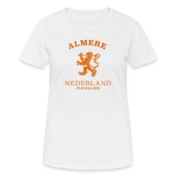 ALMERE Nederland Niederlande Netherlands - Frauen T-Shirt atmungsaktiv - Weiß - Vorne - AI Model Female 172 dark (172cm)