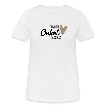 Onkel 2022 - Onkel werden - Frauen T-Shirt atmungsaktiv - Weiß - Vorne - AI Model Female 172 dark (172cm)