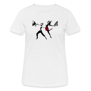 Moderne Dance - Frauen T-Shirt atmungsaktiv - Weiß - Vorne - AI Model Female 172 dark (172cm)