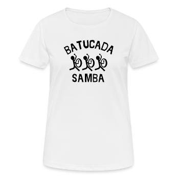 Batucada, Samba, Karneval, Rio - Frauen T-Shirt atmungsaktiv - Weiß - Vorne - AI Model Female 172 dark (172cm)