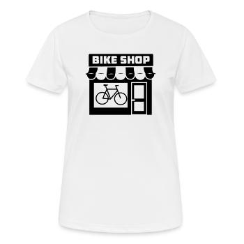 Bike shop - Women's Breathable T-Shirt - white - Front - AI Model Female 172 dark (172cm)