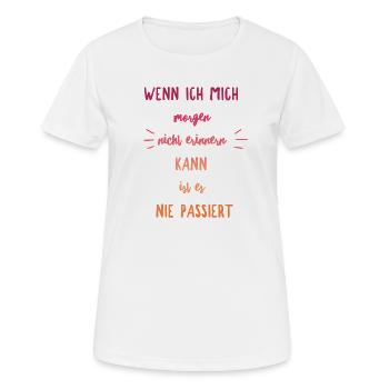 Alkohol Saufspruch Malle Party - Frauen T-Shirt atmungsaktiv - Weiß - Vorne - AI Model Female 172 dark (172cm)