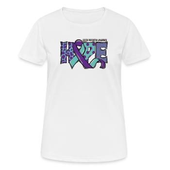 Hope Mental Health Message - Women's Breathable T-Shirt - white - Front - AI Model Female 172 dark (172cm)