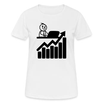 Chart stock market trader - Women's Breathable T-Shirt - white - Front - AI Model Female 172 dark (172cm)
