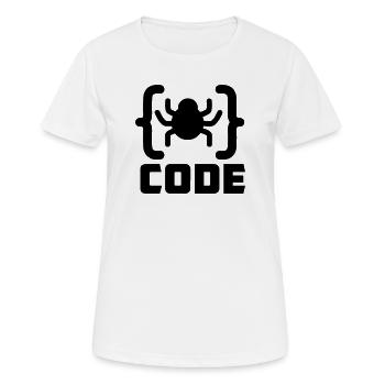 Spin logo shadow image spy software - Women's Breathable T-Shirt - white - Front - AI Model Female 172 dark (172cm)