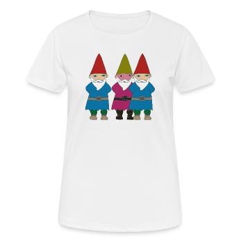 gartenzerge vielfalt - Frauen T-Shirt atmungsaktiv - Weiß - Vorne - AI Model Female 172 dark (172cm)