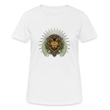 Impressive horned lion - Women's Breathable T-Shirt - white - Front - AI Model Female 172 dark (172cm)