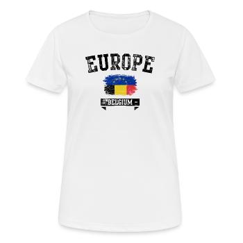 Drapeau de l’UE Roumanie Pride - T-shirt respirant Femme - blanc - Devant - AI Model Female 172 dark (172cm)