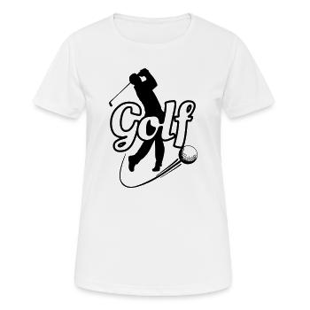 Welle - Frauen T-Shirt atmungsaktiv - Weiß - Vorne - AI Model Female 172 dark (172cm)
