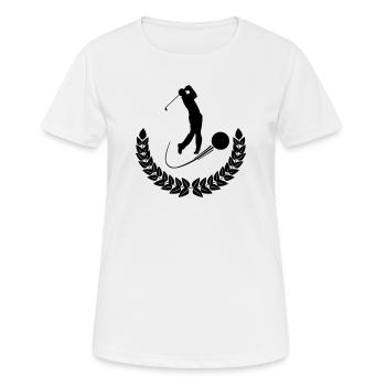 Couronne de laurier de golf - T-shirt respirant Femme - blanc - Devant - AI Model Female 172 dark (172cm)