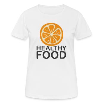 orange fruits fruits alimentation saine icône symbole - T-shirt respirant Femme - blanc - Devant - AI Model Female 172 dark (172cm)