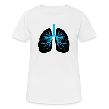 Poumons d’inhalothérapeute - T-shirt respirant Femme - blanc - Devant - AI Model Female 172 dark (172cm)