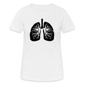 Poumons d’inhalothérapeute - T-shirt respirant Femme - blanc - Devant - AI Model Female 172 dark (172cm)