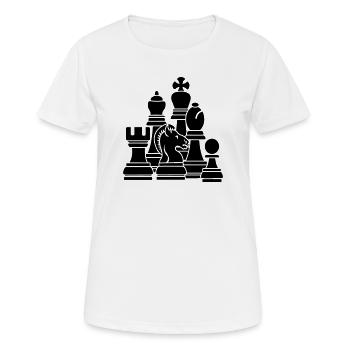 chess pieces - Women's Breathable T-Shirt - white - Front - AI Model Female 172 dark (172cm)
