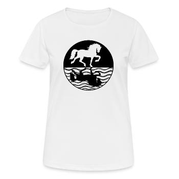 Ross Pferede Isländer Pferdeliebe Islandpferde - Frauen T-Shirt atmungsaktiv - Weiß - Vorne - AI Model Female 172 dark (172cm)