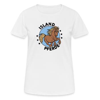 Stute Pferde Statement Islandpferde Pferdefan - Frauen T-Shirt atmungsaktiv - Weiß - Vorne - AI Model Female 172 dark (172cm)