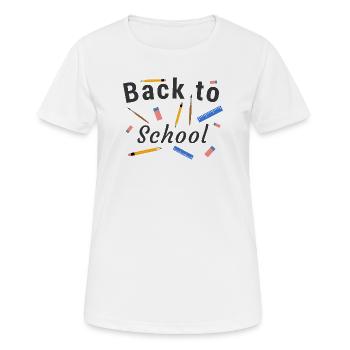 Back to School - Women's Breathable T-Shirt - white - Front - AI Model Female 172 dark (172cm)