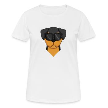 Rottweiler Hund Hunderasse - Frauen T-Shirt atmungsaktiv - Weiß - Vorne - AI Model Female 172 dark (172cm)
