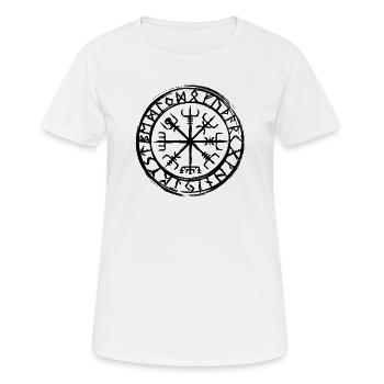 Vegvisir Compass - Women's Breathable T-Shirt - white - Front - AI Model Female 172 dark (172cm)