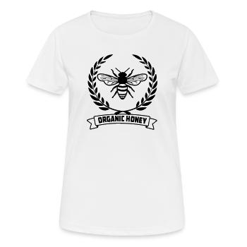 Abeilles en couronne de laurier - T-shirt respirant Femme - blanc - Devant - AI Model Female 172 dark (172cm)