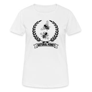 Abeilles en couronne de laurier - T-shirt respirant Femme - blanc - Devant - AI Model Female 172 dark (172cm)