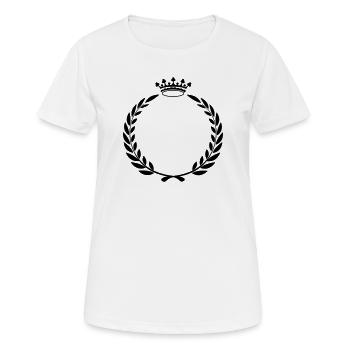 Couronne de laurier avec couronne - T-shirt respirant Femme - blanc - Devant - AI Model Female 172 dark (172cm)