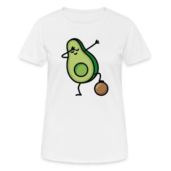 Dabbing Avocat Joueur de football Keto Diët - T-shirt respirant Femme - blanc - Devant - AI Model Female 172 dark (172cm)